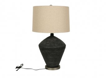AY.VTL-0115 Antik Siyah Ta Abajur 43*43*75 cm
